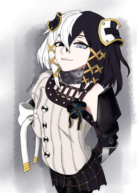 overlord black and white hair